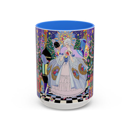 🎄✨ The Lady Of The Christmas Ornament Colorful Mug – Art Deco Holiday Fantasy