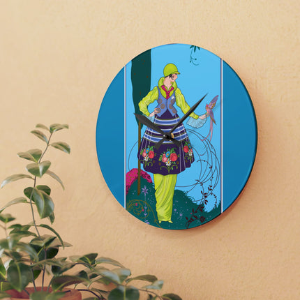 Exquisite Elegance by Umberto Brunelleschi Acrylic Wall Clock