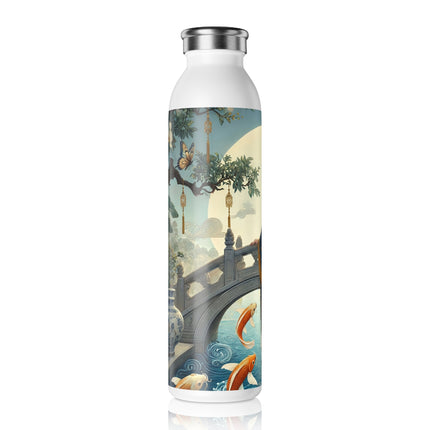 Moonlit Bridge Gentleman Slim Water Bottle 20oz – Imperial Serenity & Moonlit Harmony