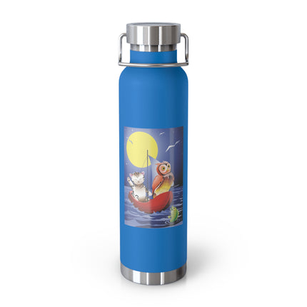 Embarking on a Moonlit Journey Copper Vacuum Insulated Bottle, 22oz
