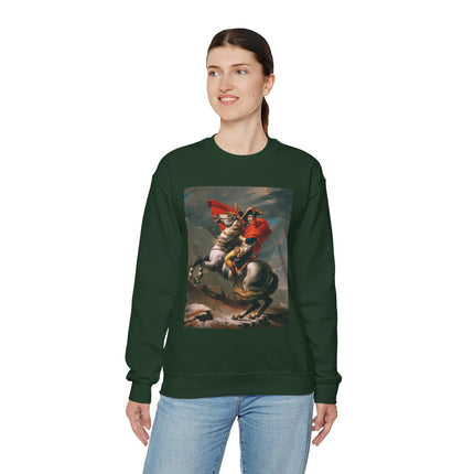Napoleon Crossing the Alps by Jacques-Louis David Heavy Blend™ Crewneck Sweatshirt
