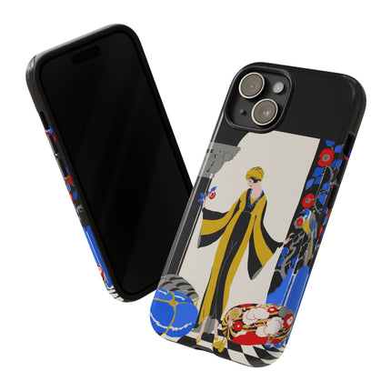 Art Deco Flapper in Yellow Robe Phone Case – Elegant Glamour & Exotic Charm