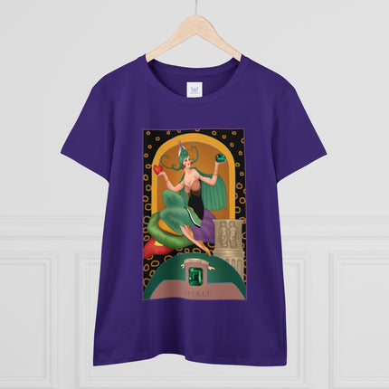 May & Emerald (from the Gem Series) by Sofia Chiostri Women's Midweight Cotton Tee