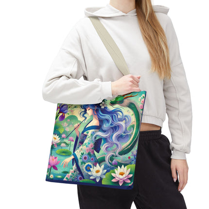 Fairy of the Koi Pond Tote Bag – Mystical Harmony & Pond Enchantment