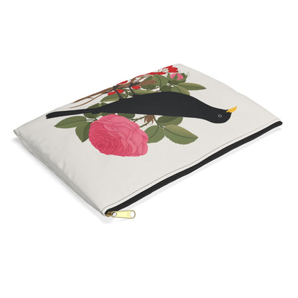 Blackbird & Rose Accessory Pouch – Timeless Beauty & Elegant Charm