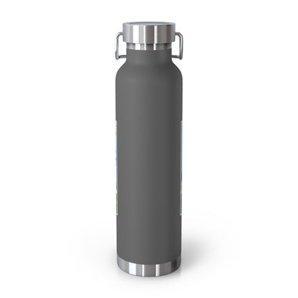 Frog and Beetle Band Copper Vacuum Insulated Bottle, 22 oz