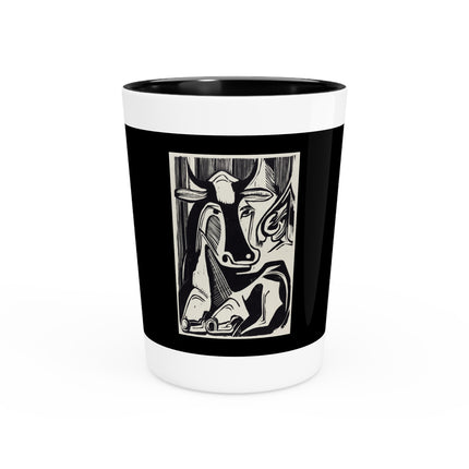 The Large Cow by Ernst Ludwig Kirchner Ceramic Shot Glass
