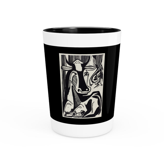 The Large Cow by Ernst Ludwig Kirchner Ceramic Shot Glass