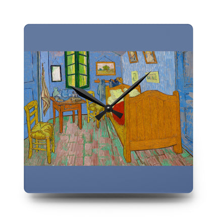The Bedroom by Vincent van Gogh Acrylic Wall Clock, Round and Square