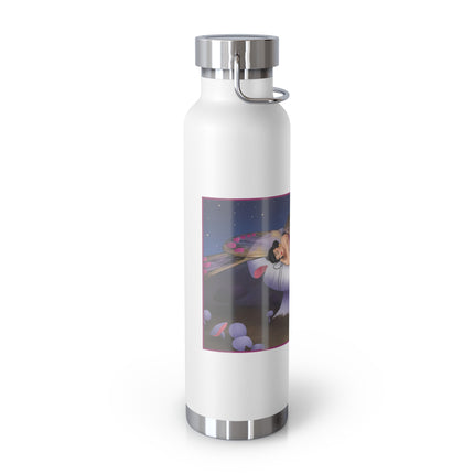 Slumbering Fairy on a Mushroom Copper Vacuum Insulated Bottle, 22oz