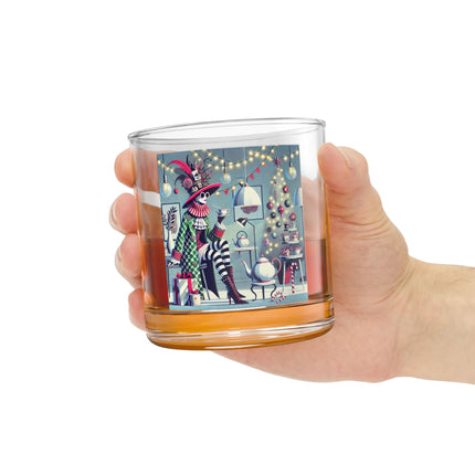 Whimsical Christmas Tea Party Rocks Glass, 10oz