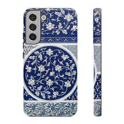 Blue Flower Pattern by Owen Jones Phone Cases