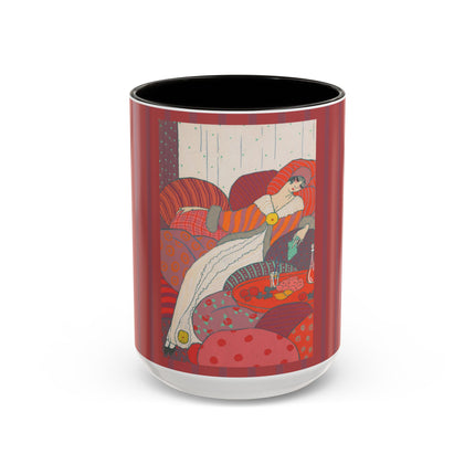 Les Coussins by Georges Lepape Colorful Mugs (11oz, 15oz)