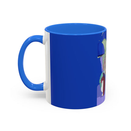 Wishes Beneath the Comet Sky Colorful Mug (11oz, 15oz) – Celestial Magic, Art Deco Elegance & Dreamy Wonder