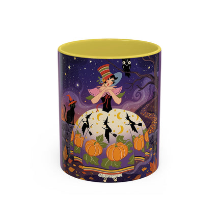 🎃🌙 The Pumpkin Moon Dress Colorful Mug – Whimsical Halloween Fashion