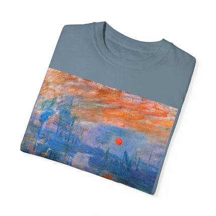 Sunrise by Claude Monet Unisex Garment-Dyed T-shirt
