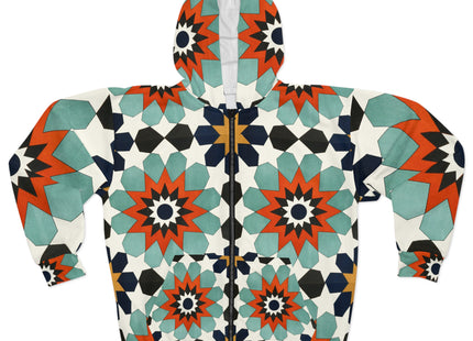 Ornamental Tiles (Pl. 4) from the Afghan Boundary Commission Zip Hoodie (AOP)
