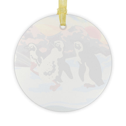 Snowball Shenanigans Glass Ornament