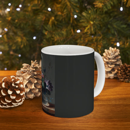 Floral Still Life by Johann Baptist Drechsler Ceramic Mug 11oz