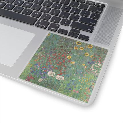 Farm Garden with Sunflowers by Gustav Klimt Kiss-Cut Stickers (4 Sizes)