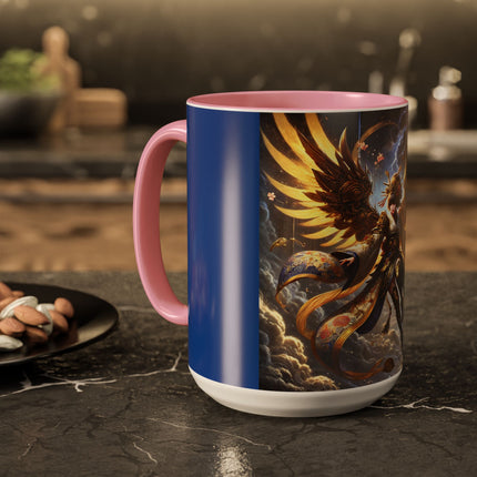 Valkyrie Descending Through Storm Colorful Mugs (11oz, 15oz)