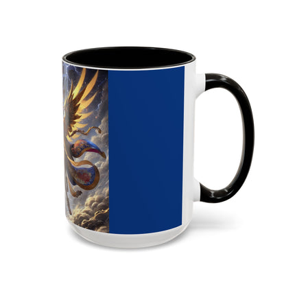 Valkyrie Descending Through Storm Colorful Mugs (11oz, 15oz)