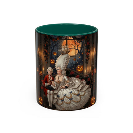 🌙🎃 The Moonlit Pumpkin Parlor Colorful Mug – Elegant Halloween Charm