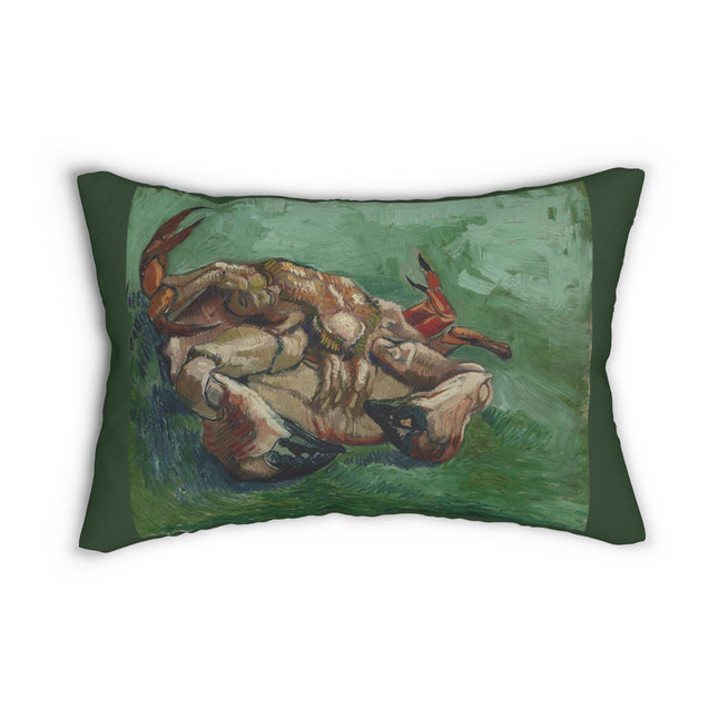 Crab on its Back by Vincent Van Gogh Spun Polyester Lumbar Pillow