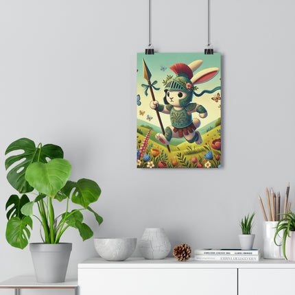 Rabbit Gladiator Giclée Art Print