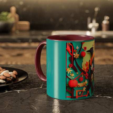 Curious Crow Colorful Mugs (11oz, 15oz)