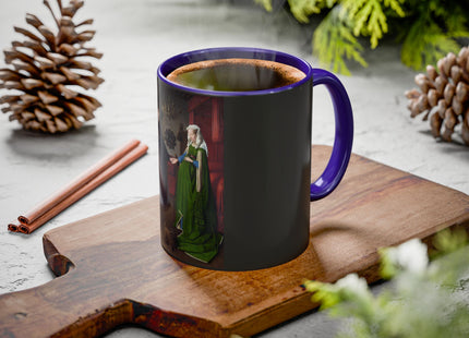 Arnolfini Portrait by Jan Van Eyck Colorful Mugs (11oz, 15oz)