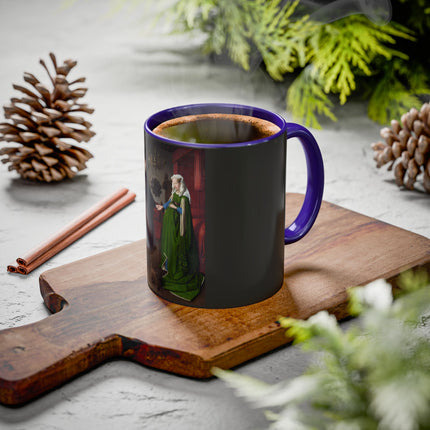 Arnolfini Portrait by Jan Van Eyck Colorful Mugs (11oz, 15oz)