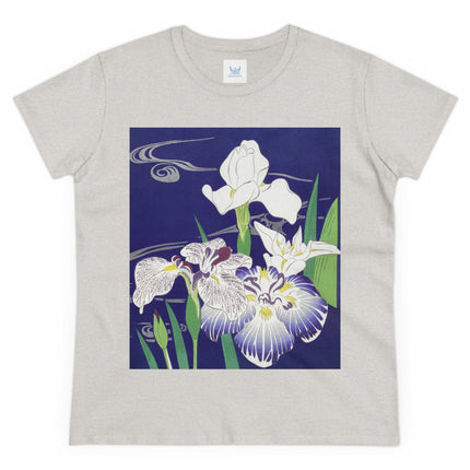 Irises by Kogyo Tsukioka Women's Midweight Cotton Tee