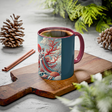 Ladies by the Quiet Sea Colorful Mugs (11oz, 15oz)