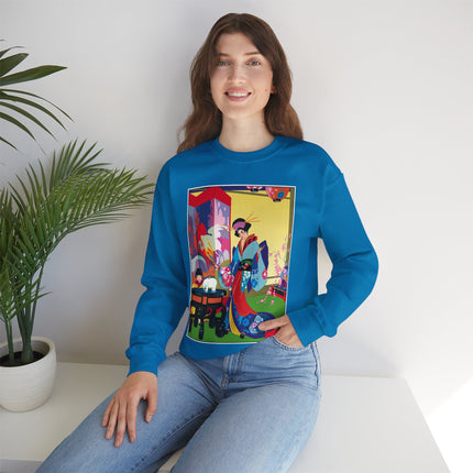 A Timeless Journey by Umberto Brunelleschi Heavy Blend™ Crewneck Sweatshirt
