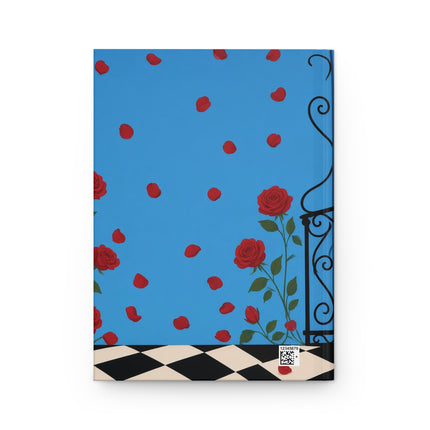 🎭🌹 The Lady Of The Golden Masquerade Hardcover Journal – Art Deco Romantic Elegance