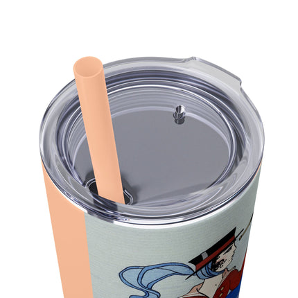 Costume de Yacht by George Barbier Skinny Tumbler with Straw, 20oz