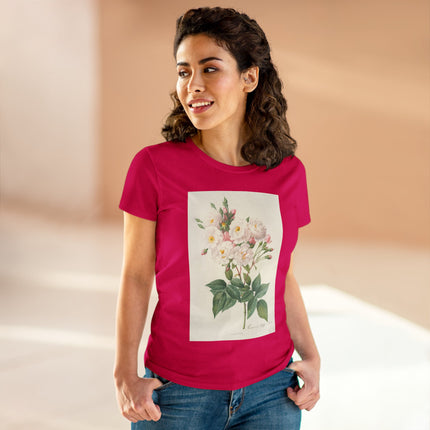 Rosa Noisettiana by Pierre Joseph Redouté Women's Midweight Cotton Tee