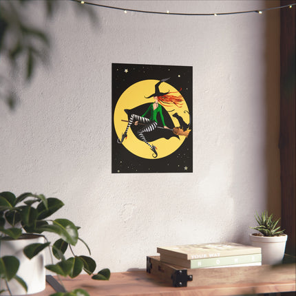 A Witch’s Moonlit Flight Fine Art Posters