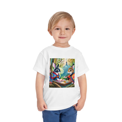Fairy Animals Writing Wishes Toddler Short Sleeve Tee