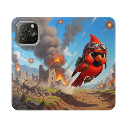 🐦✈️ The Cardinal Dive Bomber Flip Case – Bold Flight & Fearless Adventure