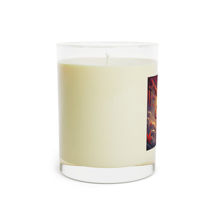 Regal Crimson Crane in the Autumn Mist Scented Candle - Full Glass, 11oz