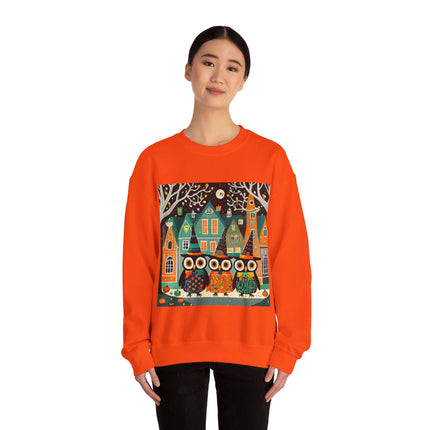 Night of the Trick-or-Treating Owlets Unisex Heavy Blend™ Crewneck Sweatshirt
