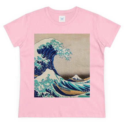 The Great Wave off Kanagawa by Katsushika Hokusai Women's Midweight Cotton Tee