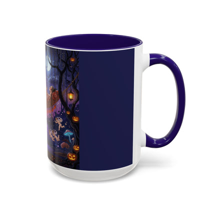 🌙🎃 Moonlit Mischief In The Pumpkin Grove Colorful Mug – Whimsical Halloween Fantasy