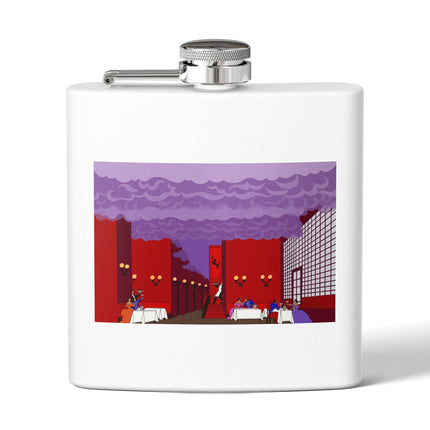 Midnight Toast Flask – Parisian Romance & Art Deco Charm