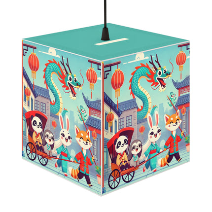 🐉🌟 The Little Dragon and Friends Light Cube Lamp – Friendship, Adventure & Storybook Charm