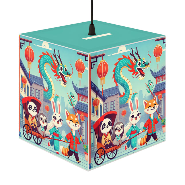 🐉🌟 The Little Dragon and Friends Light Cube Lamp – Friendship, Adventure & Storybook Charm