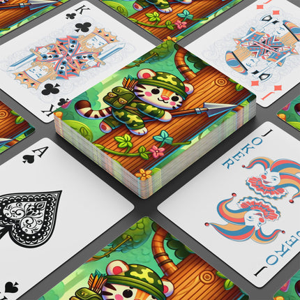 Stealthy Stripes Playing Cards