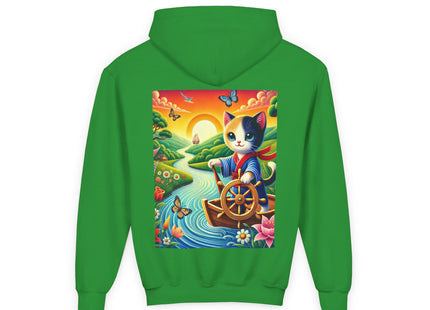 Sailor Kitten’s River Adventure Youth Heavy Blend Hooded Sweatshirt